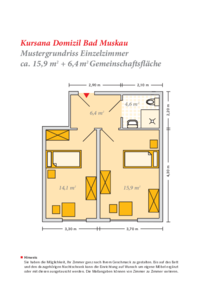 Grundrissbeispiel Einzelzimmer