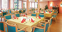 Das einladende und stilvolle Restaurant im Pflegeheim Pullach