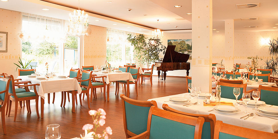 Das einladende und stilvolle Restaurant im Pflegeheim Zwickau