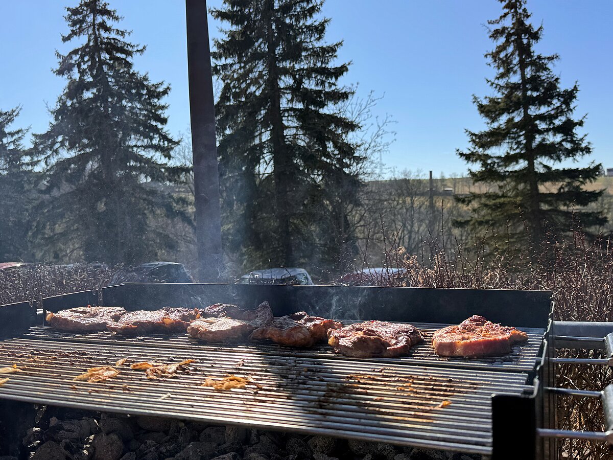 Grill mit Steaks