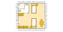 Pflegeheim Dachau mit Beispielgrundriss Doppelzimmer.