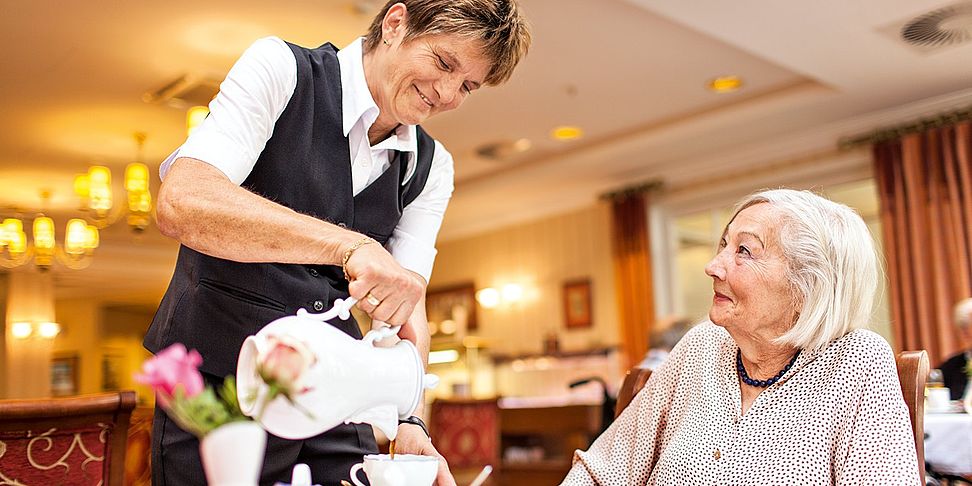 Das einladende Restaurant in unserem Pflegeheim.