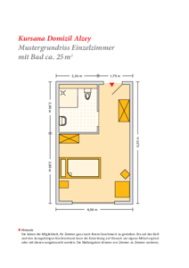 Grundrissbeispiel Einzelzimmer