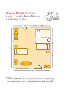 Grundrissbeispiel Doppelzimmer