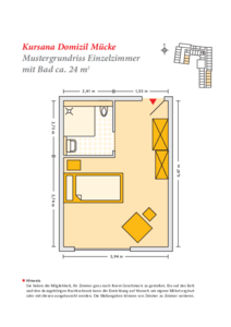 Grundrissbeispiel Einzelzimmer