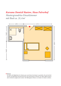 Grundrissbeispiel Einzelzimmer