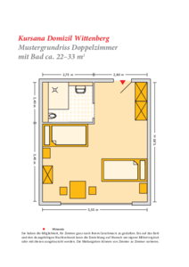 Grundrissbeispiel Doppelzimmer