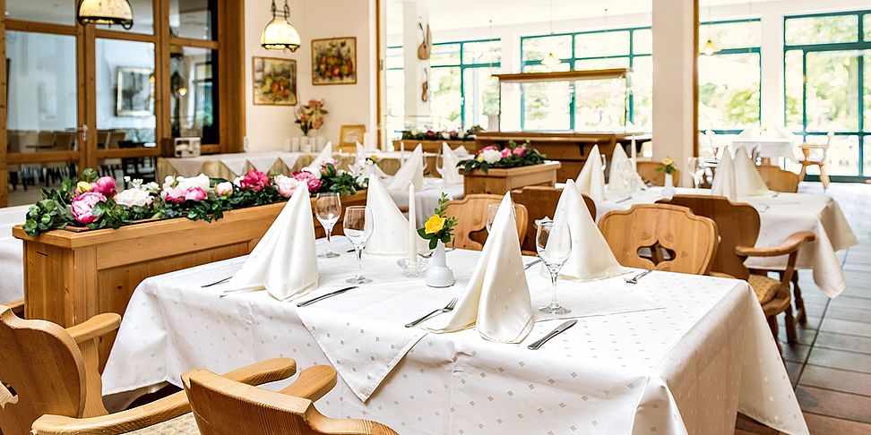 Das einladende Restaurant im betreuten Wohnen Prien