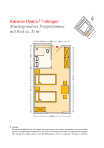 Grundrissbeispiel Doppelzimmer