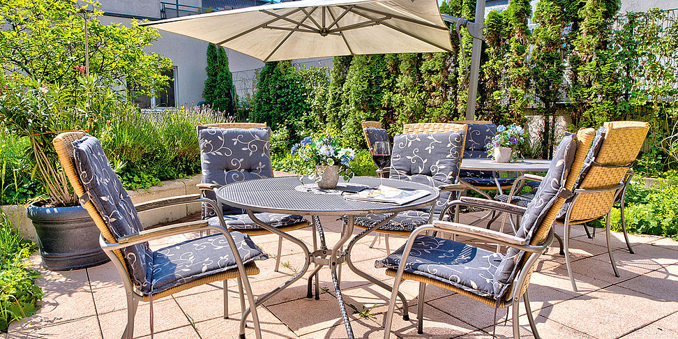 Der schöne Garten der ambulanten Pflege in Krefeld