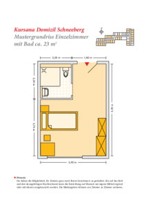 Grundrissbeispiel Einzelzimmer
