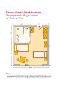 Grundrissbeispiel Doppelzimmer