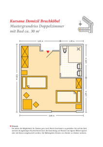 Grundrissbeispiel Doppelzimmer