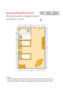 Grundrissbeispiel Doppelzimmer