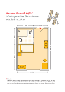 Grundrissbeispiel Einzelzimmer
