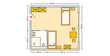 Pflegeheim Herzogenaurach mit Beispielgrundriss Doppelzimmer.
