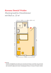 Grundrissbeispiel Einzelzimmer