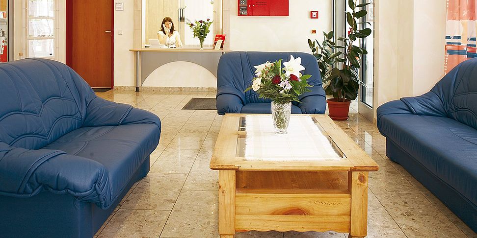Das schöne Foyer im Pflegeheim Guben
