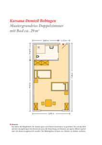 Grundrissbeispiel Doppelzimmer