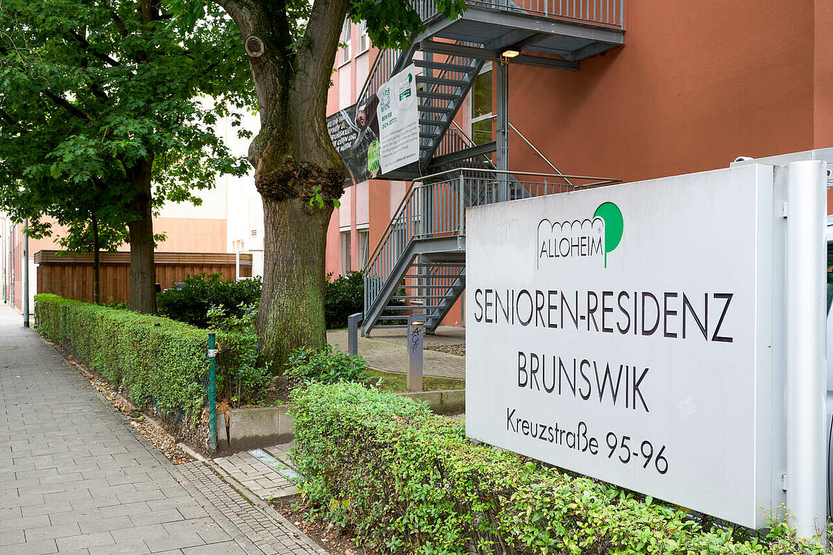 Eingangsschild der Alloheim Senioren-Residenz Brunswik