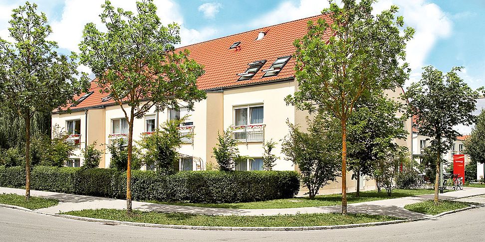 Das Pflegeheim Bobingen in der Frontalansicht