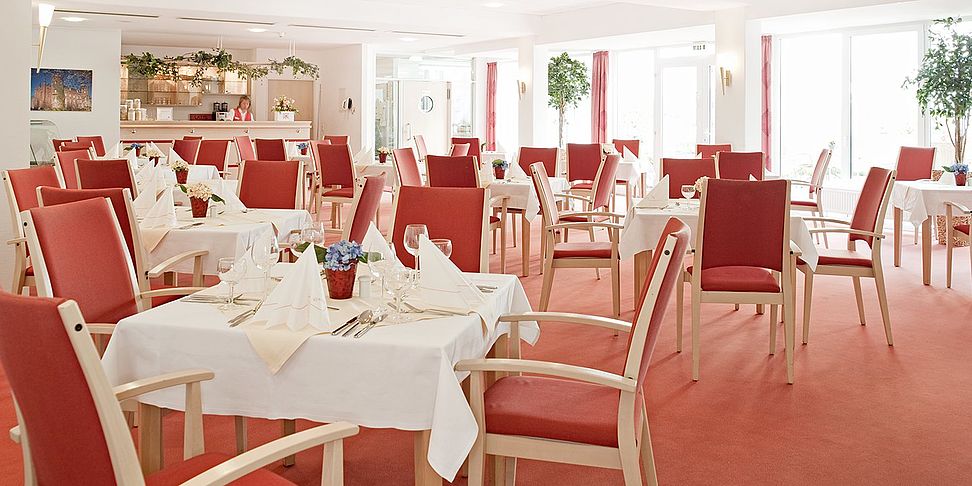 Das einladende Restaurant im betreuten Wohnen Krefeld
