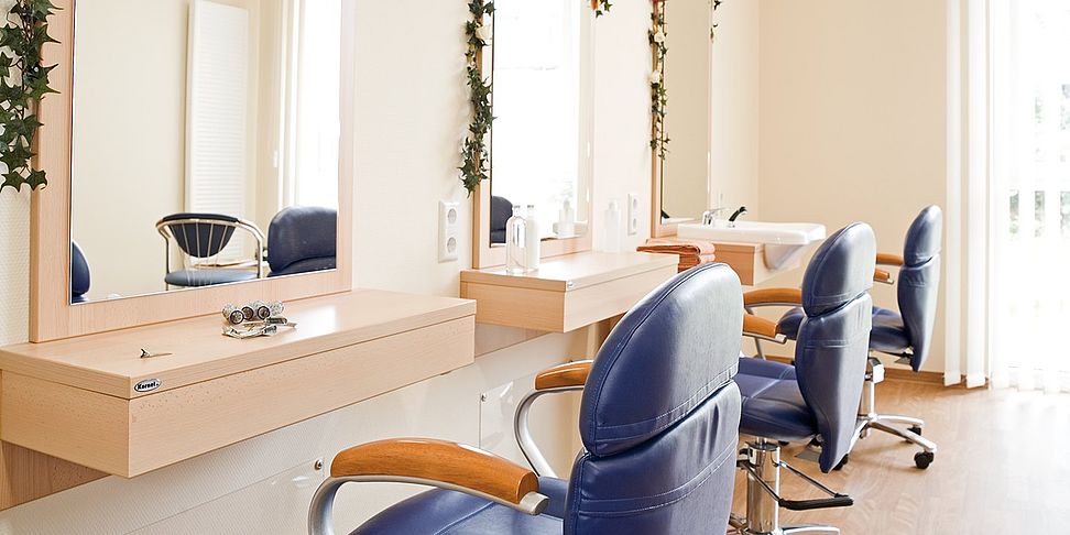 Das betreute Wohnen in Leinfelden-Echterdingen verfügt über einen hauseigenen Friseursalon.