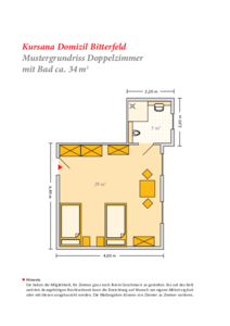 Grundrissbeispiel Doppelzimmer