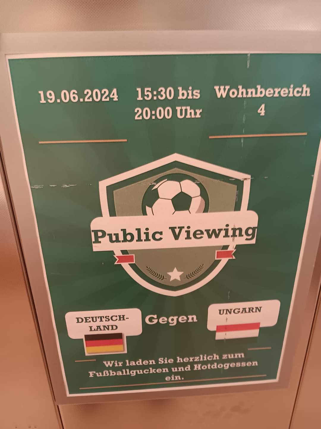 Einladung Public Viewing im PAW